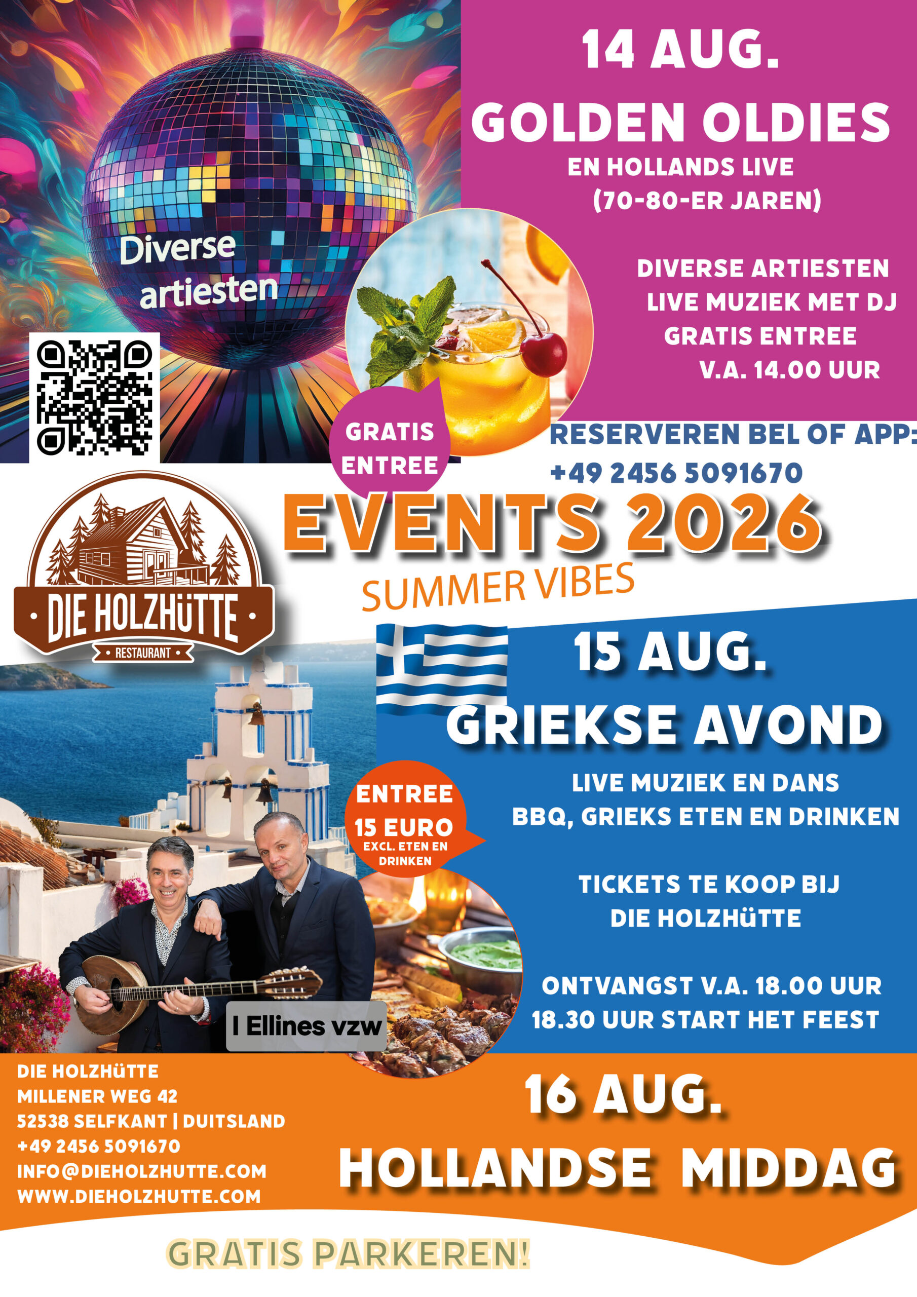 Hollandse avond en Griekse Avond Die Holzhutte