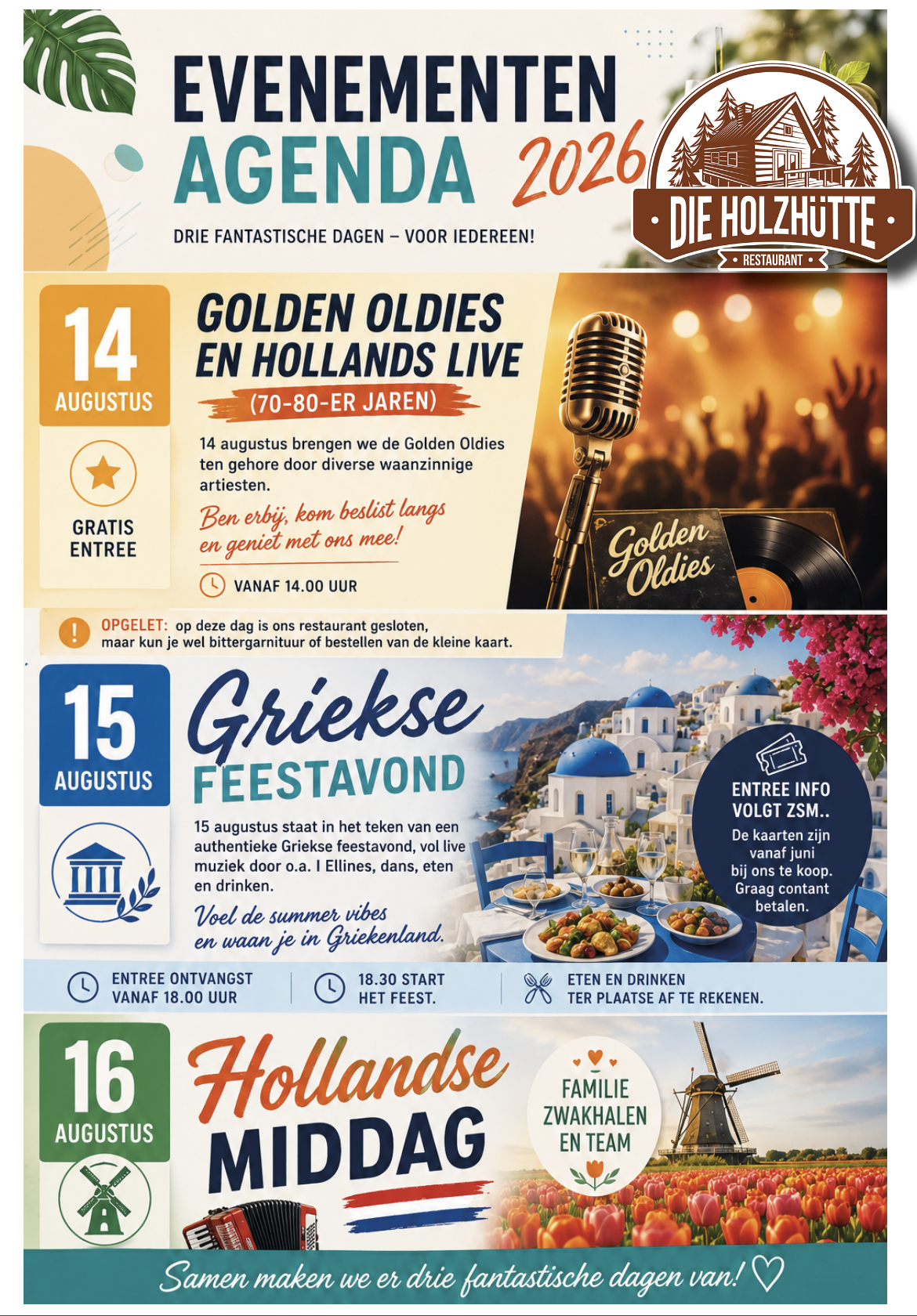 evenementen die Holzhutte