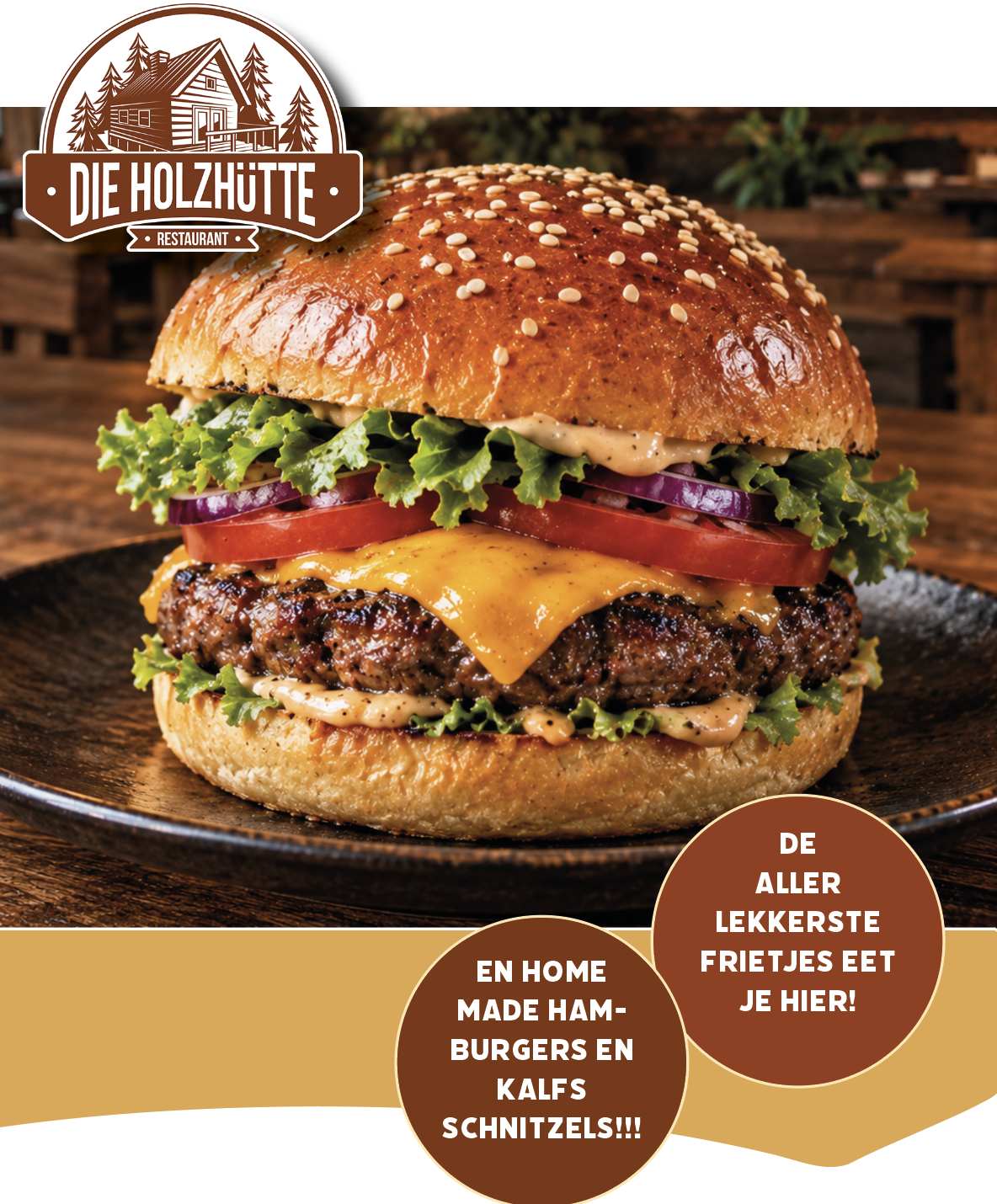 Die Holzhütte Hamburgers